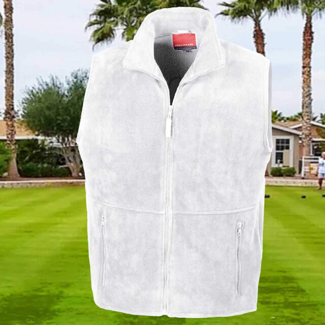Result Heren actief anti pilling fleece bodywarmer jasje UTFK582_white large