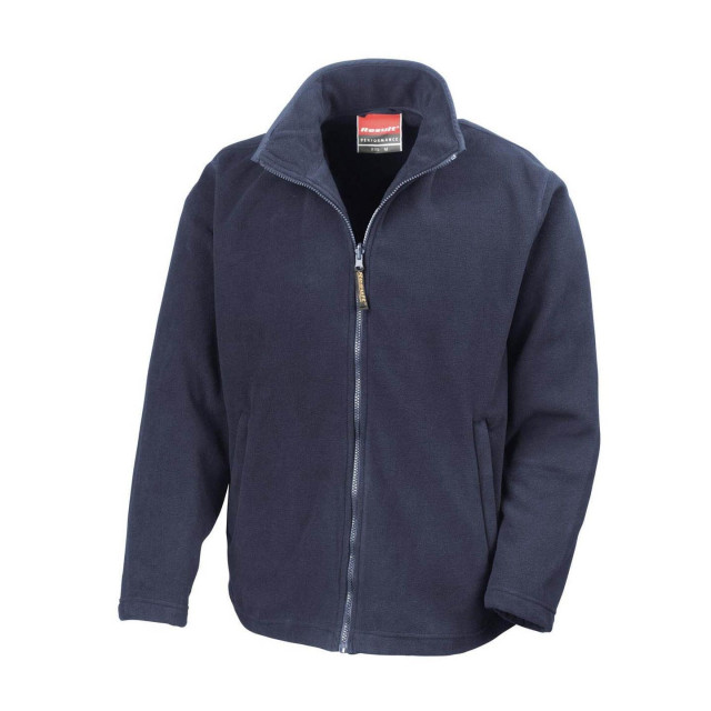 Result Heren hoogwaardig microfleece horizon douchebestendig ademend jasje UTFK567_navyblue large