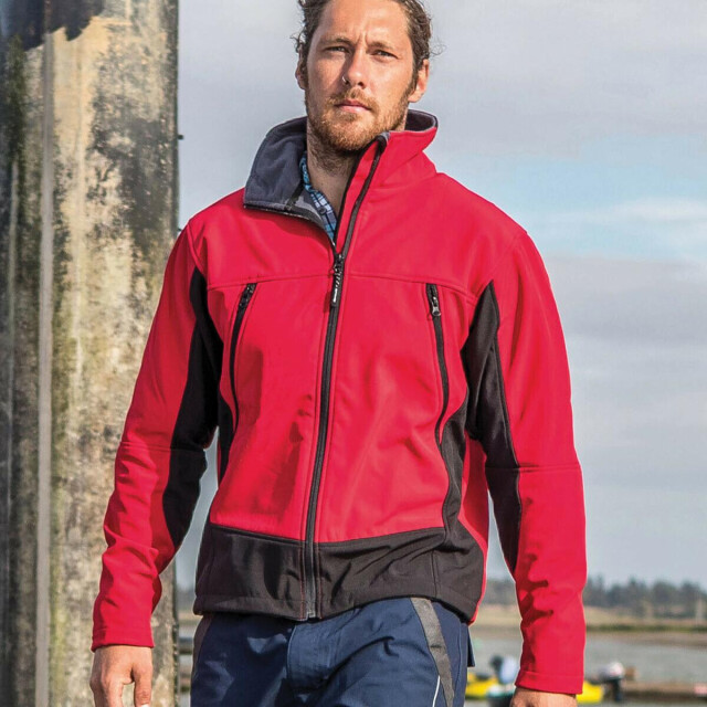 Result Heren softshell activity waterdicht windproof jasje UTFK569_redblack large