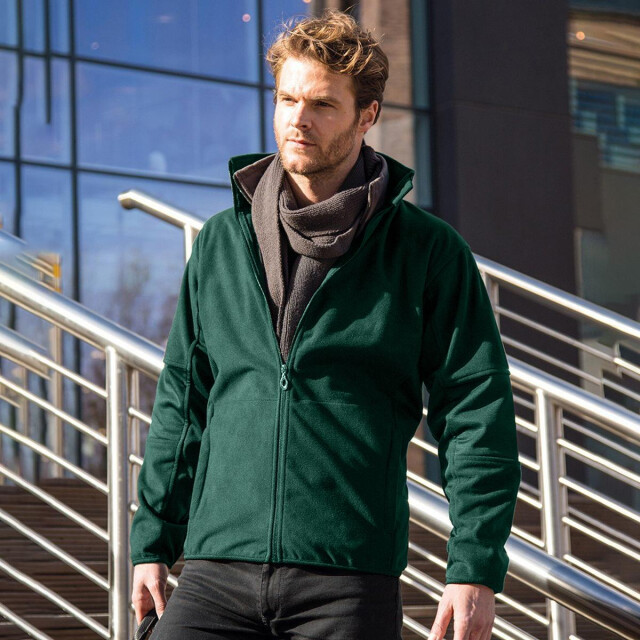 Result Heren osaka tech performance gecombineerde stapel softshell waterdicht windproofjasje UTFK576_forestgreen large