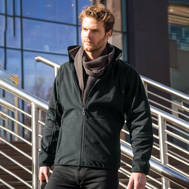 Result Heren osaka tech performance gecombineerde stapel softshell waterdicht windproofjasje UTFK576_black large