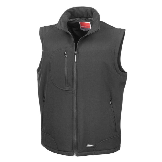 Result Heren softshell bodywarmer ademend weerbestendig jasje UTFK572_blackblack large