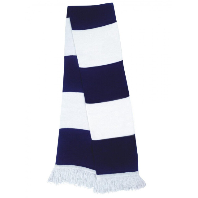 Result Heren zware gebreide thermische winter sjaal UTFK662_whitenavy large