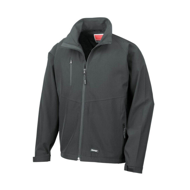 Result Heren 2 laagse basis softshell ademend windbestendig jasje UTFK575_black large