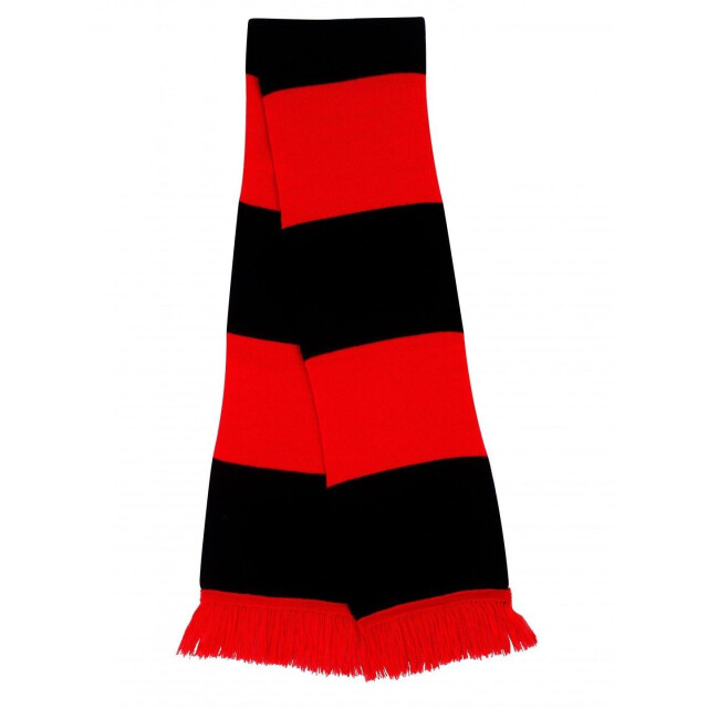 Result Heren zware gebreide thermische winter sjaal UTFK662_redblack large