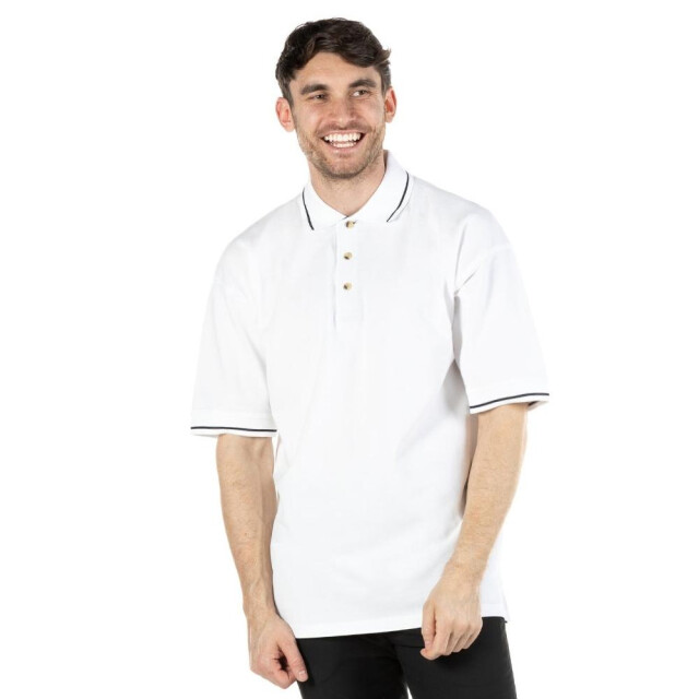 Kustom Kit Heren st. mellion heren poloshirt met korte mouwen UTFK449_whitenavy large