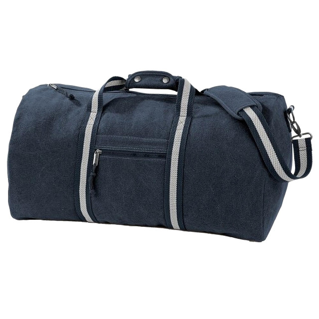 Quadra Vintage canvas holdall duffelzak 45 liter UTFK496_vintageoxfordnavy large