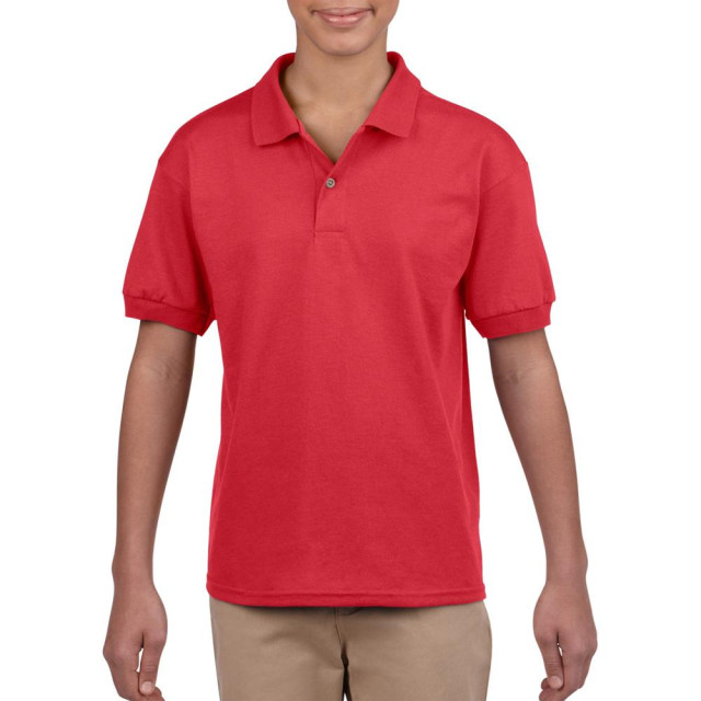 Gildan Dryblend childrens unisex jersey polo shirt UTFK402_red large