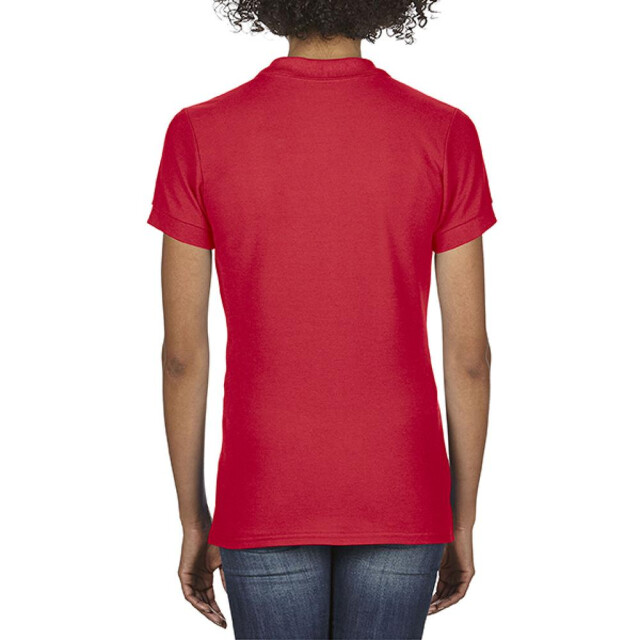 Gildan Softstyle dames korte mouwen dubbel pique-pique poloshirt UTFK397_red large