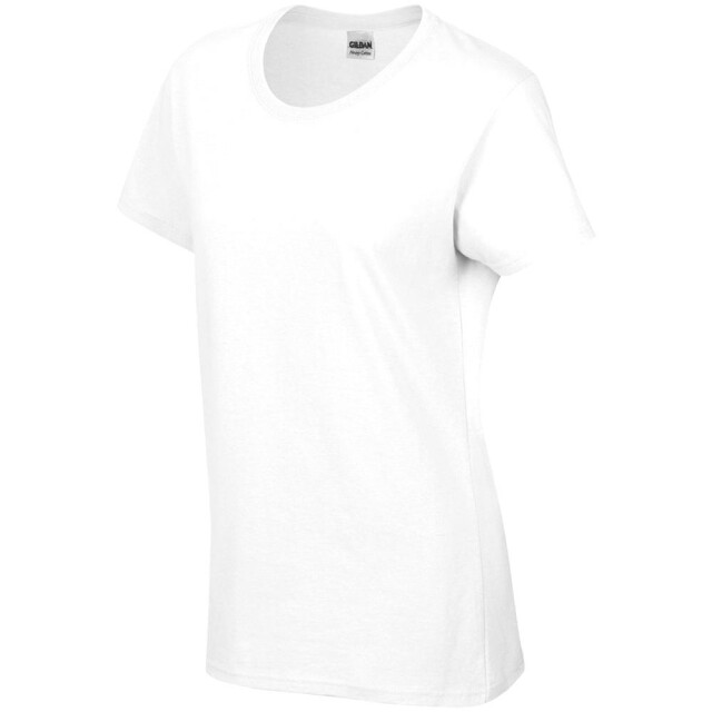 Gildan Dames zware katoenen missy fit korte mouwen t-shirt UTFK393_white large