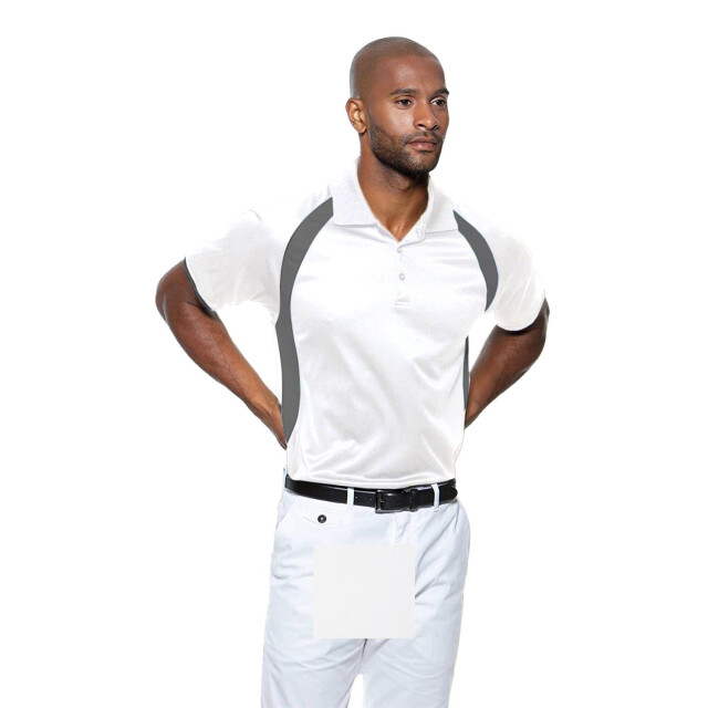 Gamegear ® heren cooltex® riviera polo shirt / herensportkleding UTFK380_whitegrey large