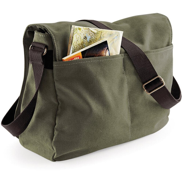 Quadra Vintage canvas zak voor verzending 14 liter UTFK494_vintagemilitarygreen large