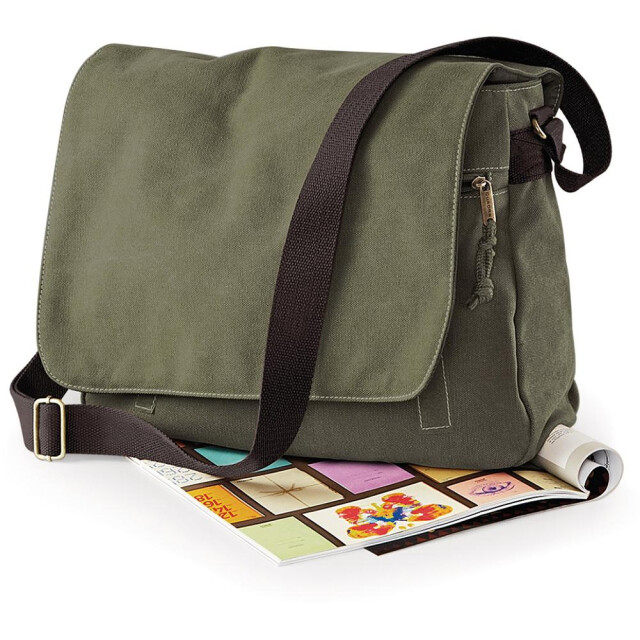 Quadra Vintage canvas zak voor verzending 14 liter UTFK494_vintagemilitarygreen large