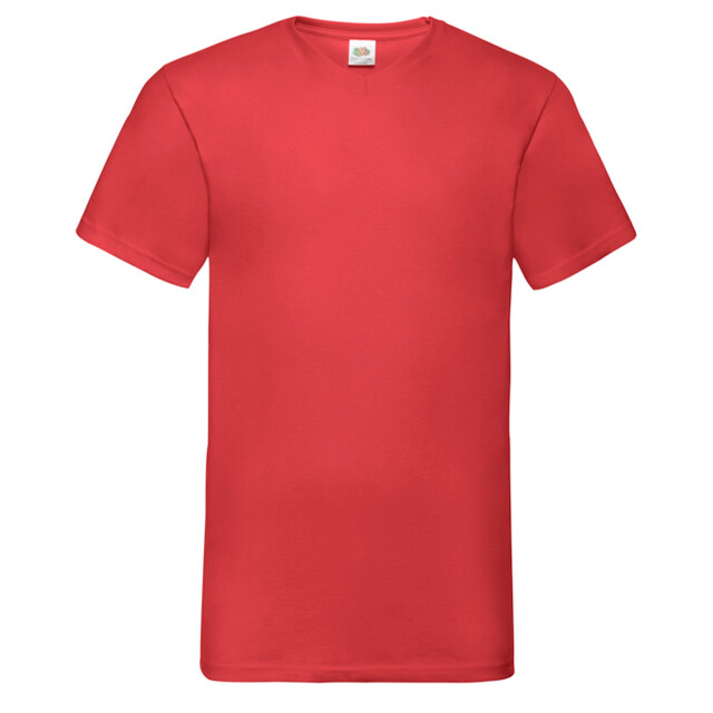 Fruit of the Loom Heren valueweight v neck t-shirt UTFK3313_red large