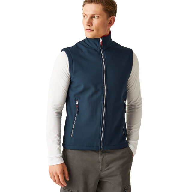 Regatta Heren ascender 2-laags softshell bodywarmer UTFK3327_navyclassicred large