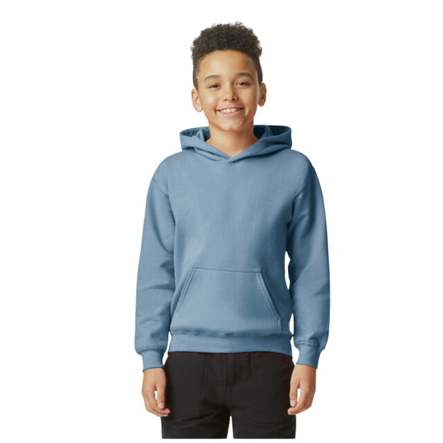 Gildan Kinder/kids softstyle plain fleece midweight hoodie UTFK3332_stoneblue large