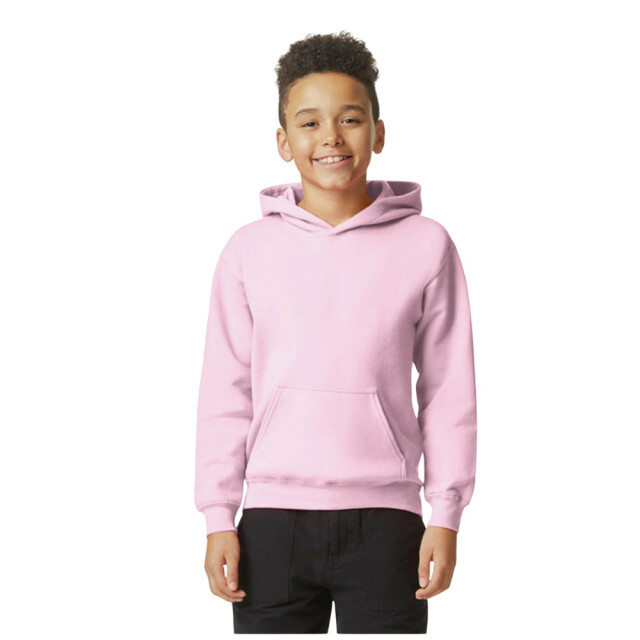 Gildan Kinder/kids softstyle plain fleece midweight hoodie UTFK3332_lightpink large
