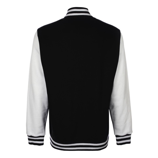 FDM Unisex varsity / university jacket (contrast mouwen) UTFK370_blackwhite large