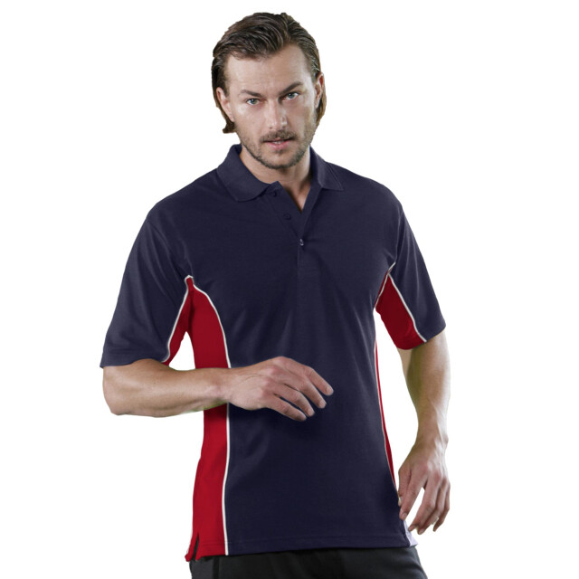 Gamegear ® heren track pique polo top met korte mouwen UTFK373_navyredwhite large