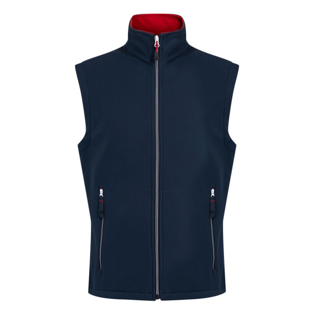 Regatta Heren ascender 2-laags softshell bodywarmer UTFK3327_navyclassicred large