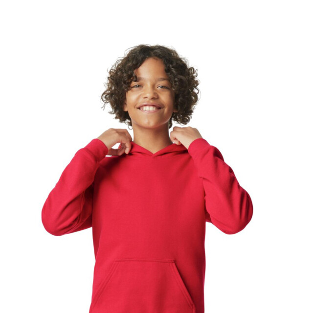 Gildan Kinder/kids softstyle plain fleece midweight hoodie UTFK3332_red large
