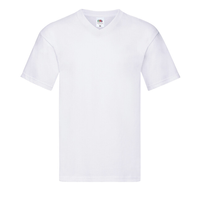 Fruit of the Loom Heren origineel v hals t-shirt UTFK3307_white large