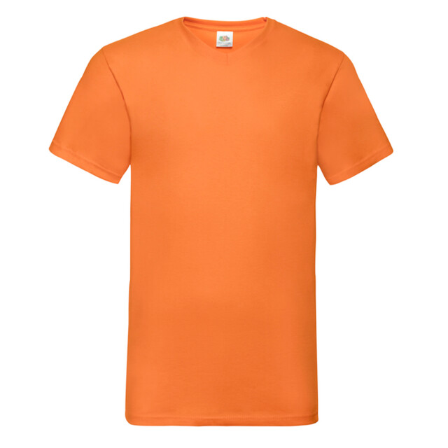 Fruit of the Loom Heren valueweight v neck t-shirt UTFK3313_orange large