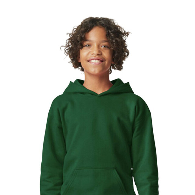 Gildan Kinder/kids softstyle plain fleece midweight hoodie UTFK3332_forestgreen large