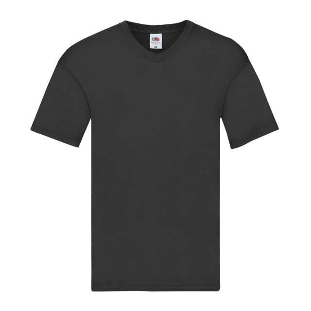 Fruit of the Loom Heren origineel v hals t-shirt UTFK3307_black large