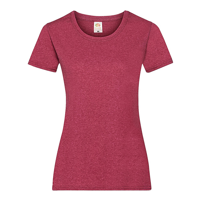 Fruit of the Loom Dames valueweight heather t-shirt UTFK3283_heatherred large