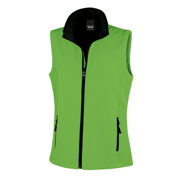 Result Softshell bedrukbaar gilet dames UTFK3276_vividgreenblack large