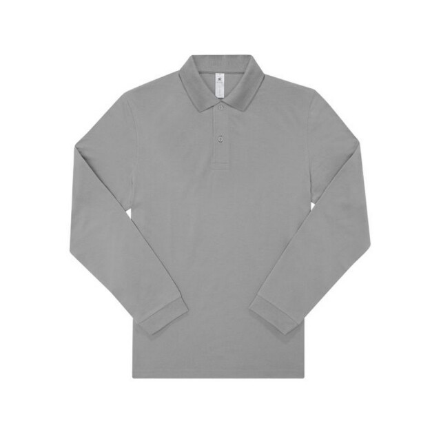 B and C Heren my polo 210 shirt met lange mouwen UTFK3248_sportsgrey large