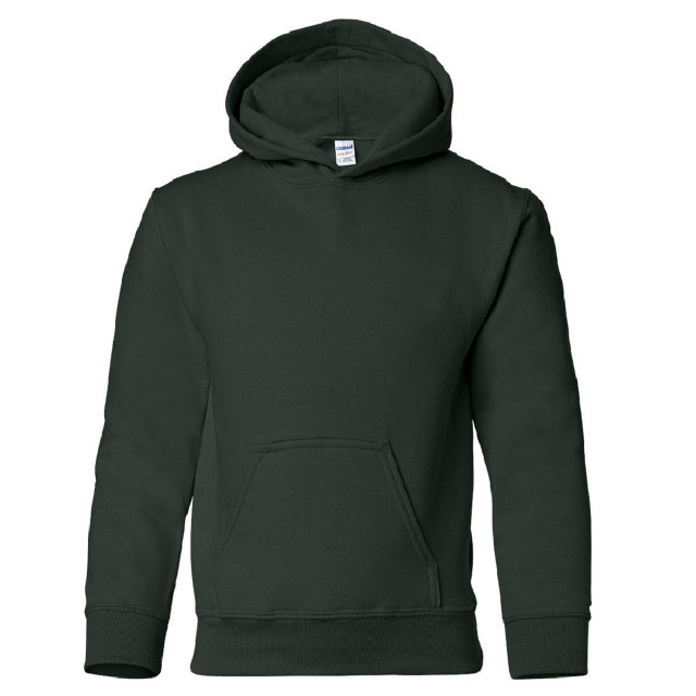 Gildan Zware blend childrens unisex hooded sweatshirt top / hoodie UTFK388_forestgreen large