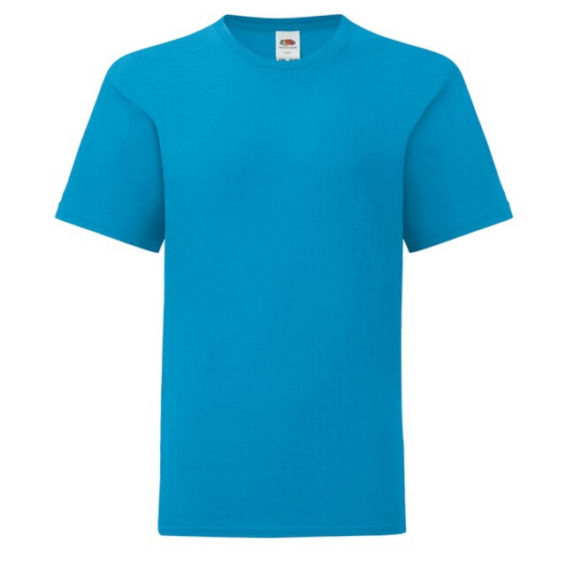 Fruit of the Loom Effen kinder/kids iconic 150 t-shirt UTFK3251_azureblue large