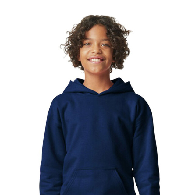 Gildan Kinder/kids softstyle plain fleece midweight hoodie UTFK3332_navy large
