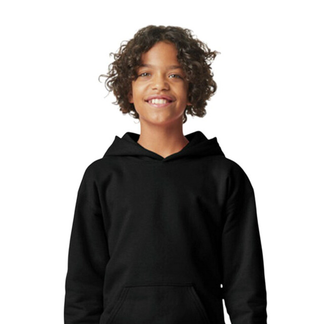 Gildan Kinder/kids softstyle plain fleece midweight hoodie UTFK3332_black large