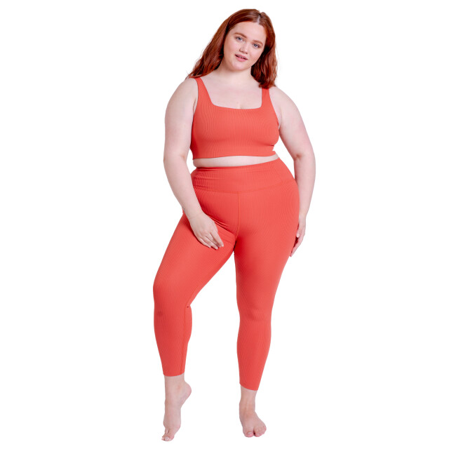 Girlfriend Collective Dames ribbed high rise 7/8 legging UTGC126_redclay large