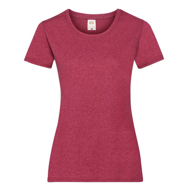 Fruit of the Loom Dames valueweight t-shirt UTLT2472_vintageheatherred large