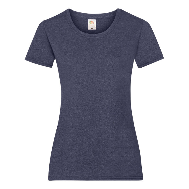 Fruit of the Loom Dames valueweight t-shirt UTLT2472_vintageheathernavy large