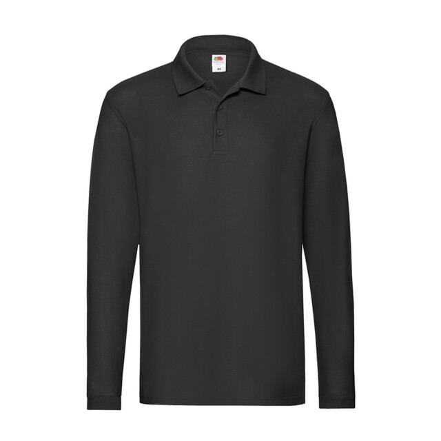 Fruit of the Loom Heren premium poloshirt met lange mouwen UTFK3120_black large