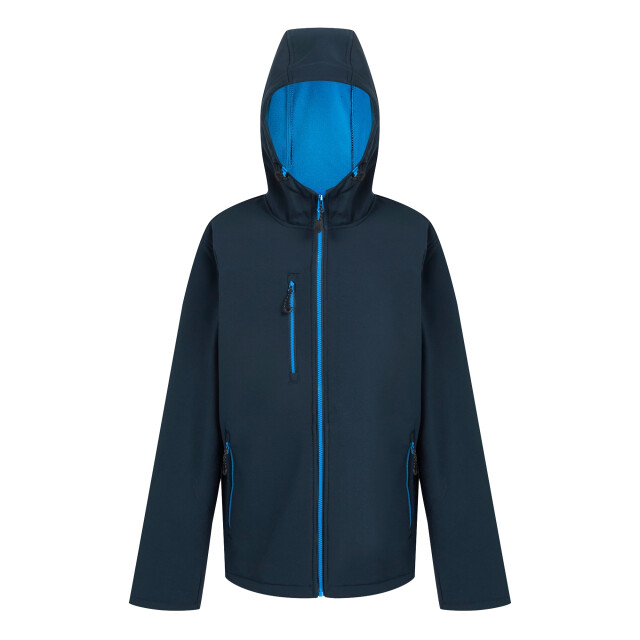 Regatta Heren navigate dubbellaags soft shell jacket met capuchon UTFK3122_navyfrenchblue large