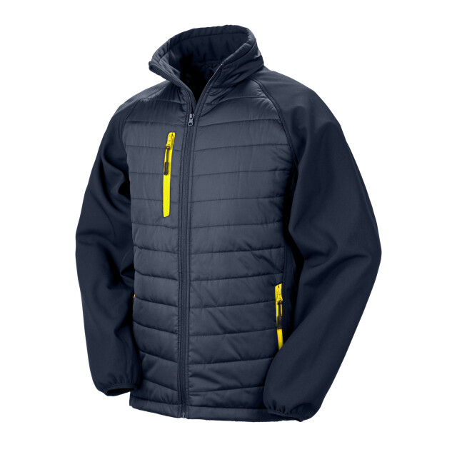 Result Heren compass soft shell jas UTFK3181_navyyellow large