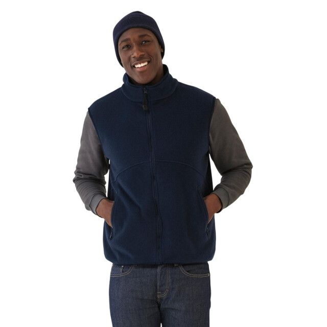 B and C Heren traveller+ fleece gilet UTFK3218_navy large