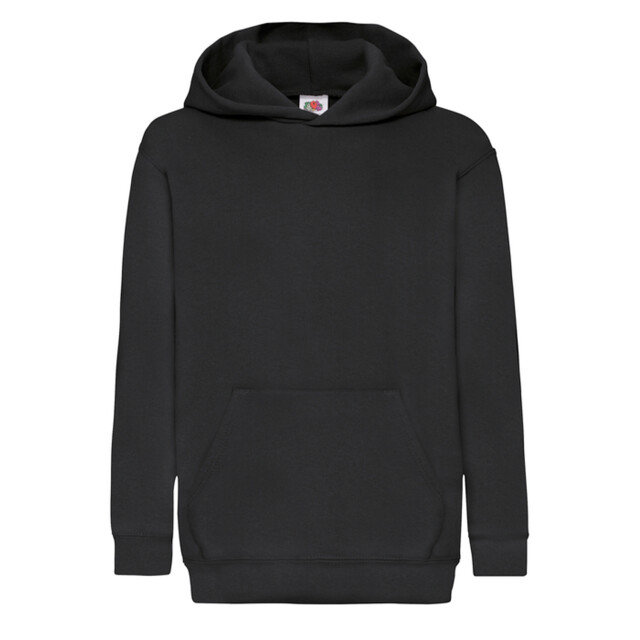 Fruit of the Loom Lichtgewicht hoodie kinderen/kinderen UTFK3076_black large