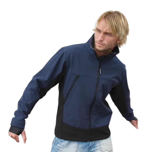 Result Heren soft shell jas UTFK3079_navyblack large