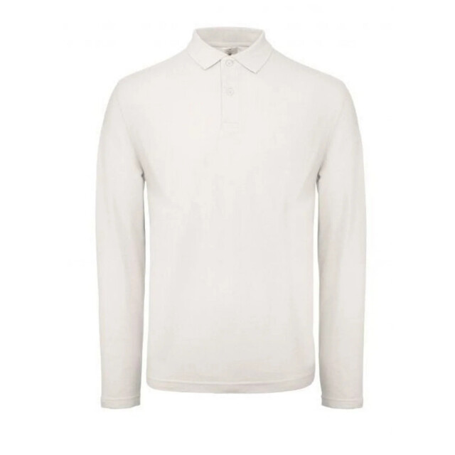 B and C Heren id.001 poloshirt met lange mouwen UTFK3064_white large