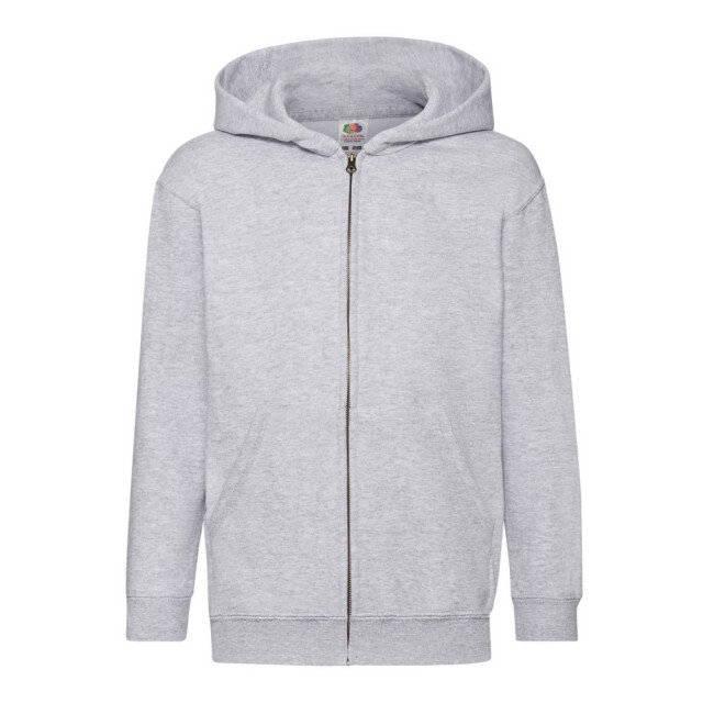 Fruit of the Loom Kinder/kids klassiek jasje met capuchon UTFK3209_heathergrey large