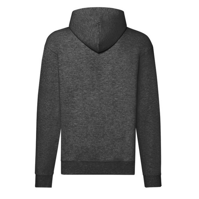 Fruit of the Loom Heren classic heather hooded jacket UTFK3054_darkheathergrey large