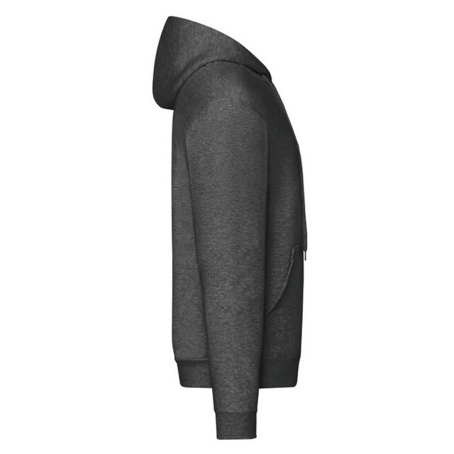 Fruit of the Loom Heren classic heather hooded jacket UTFK3054_darkheathergrey large