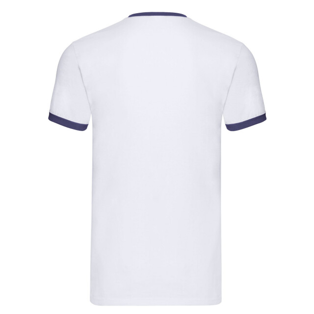 Fruit of the Loom Heren ringer t-shirt UTFK3029_whitenavy large